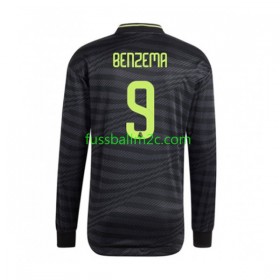 Fußballtrikots Real Madrid Karim Benzema 9 Ausweich Trikotsatz 2022-2023 Langarm